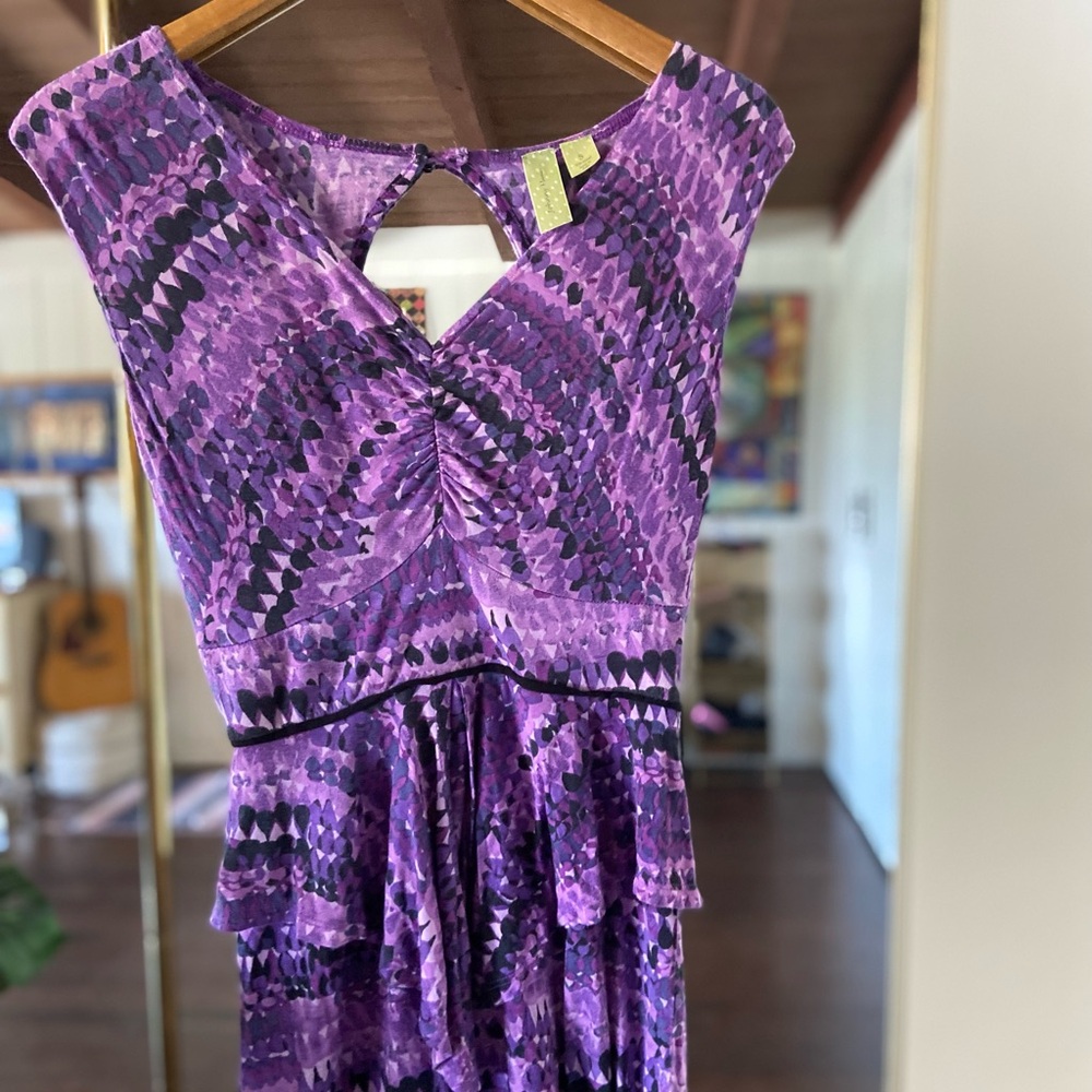 Johnny Martin Purple Backless Dress